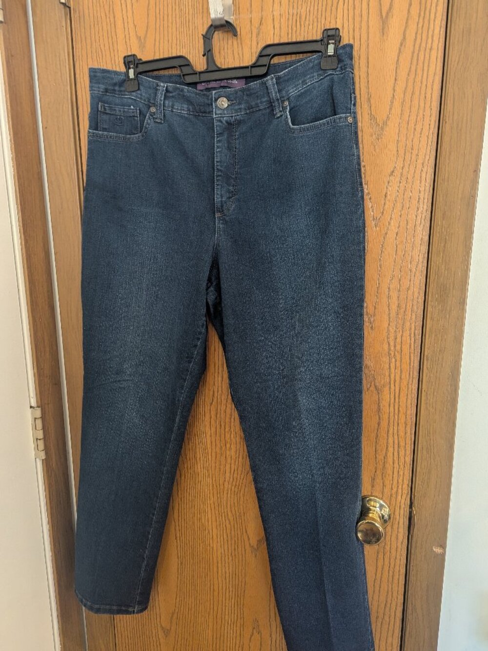 Gloria Vanderbilt "Amanda" Slim Fit Dark Wash Denim Blue Jeans-Women's 14